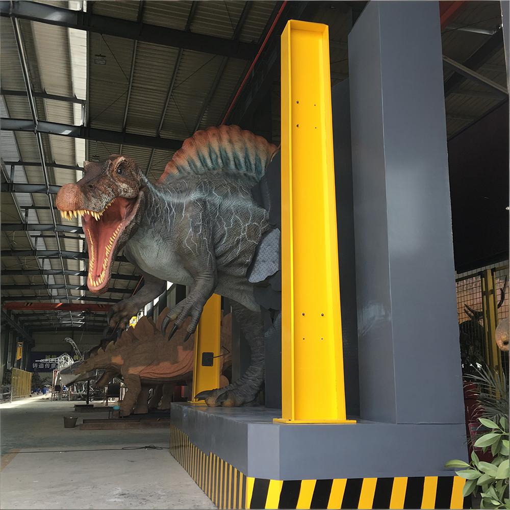 仿真棘背龙背帆-高精度硅胶仿真恐龙-自贡恐龙制作厂家