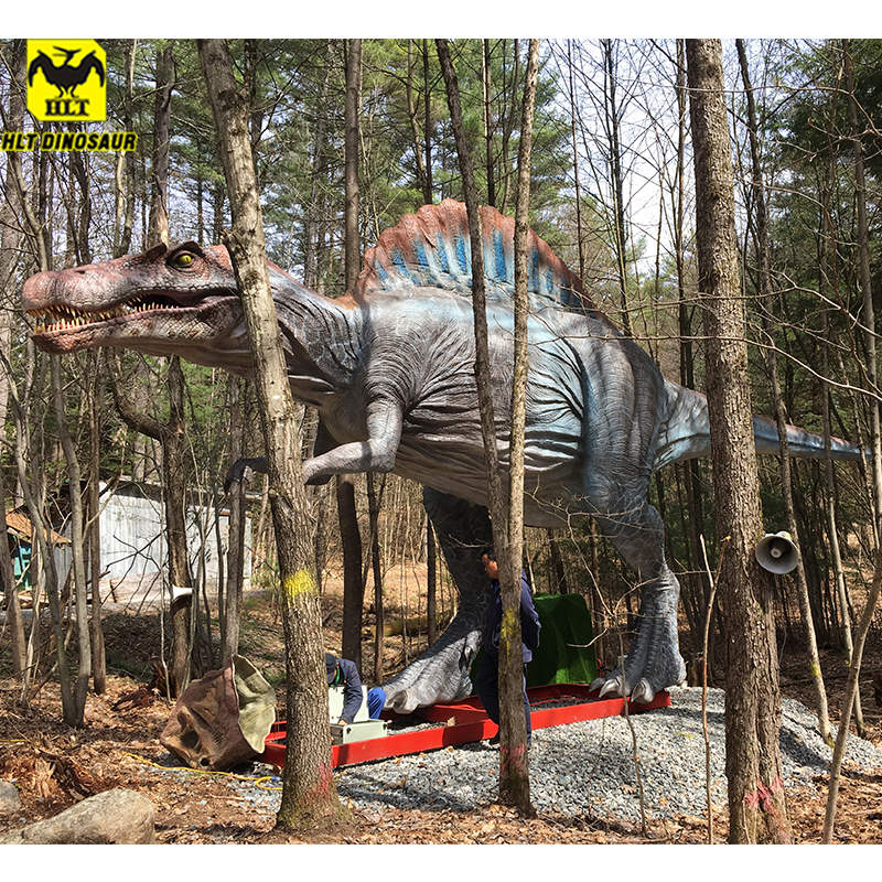 仿真棘背龙动作演示-景区恐龙展展品-仿真恐龙厂家直销