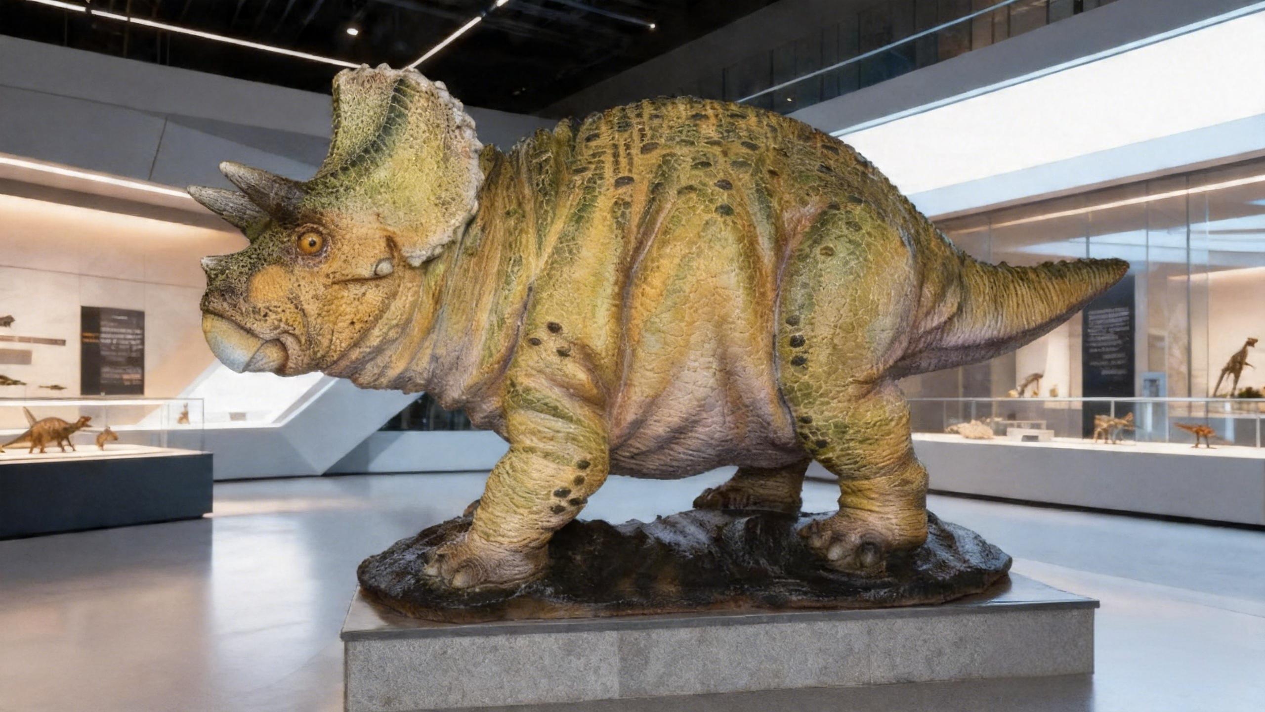 仿真三角龙-白垩纪恐龙模型-自贡汇龙堂仿真恐龙定制