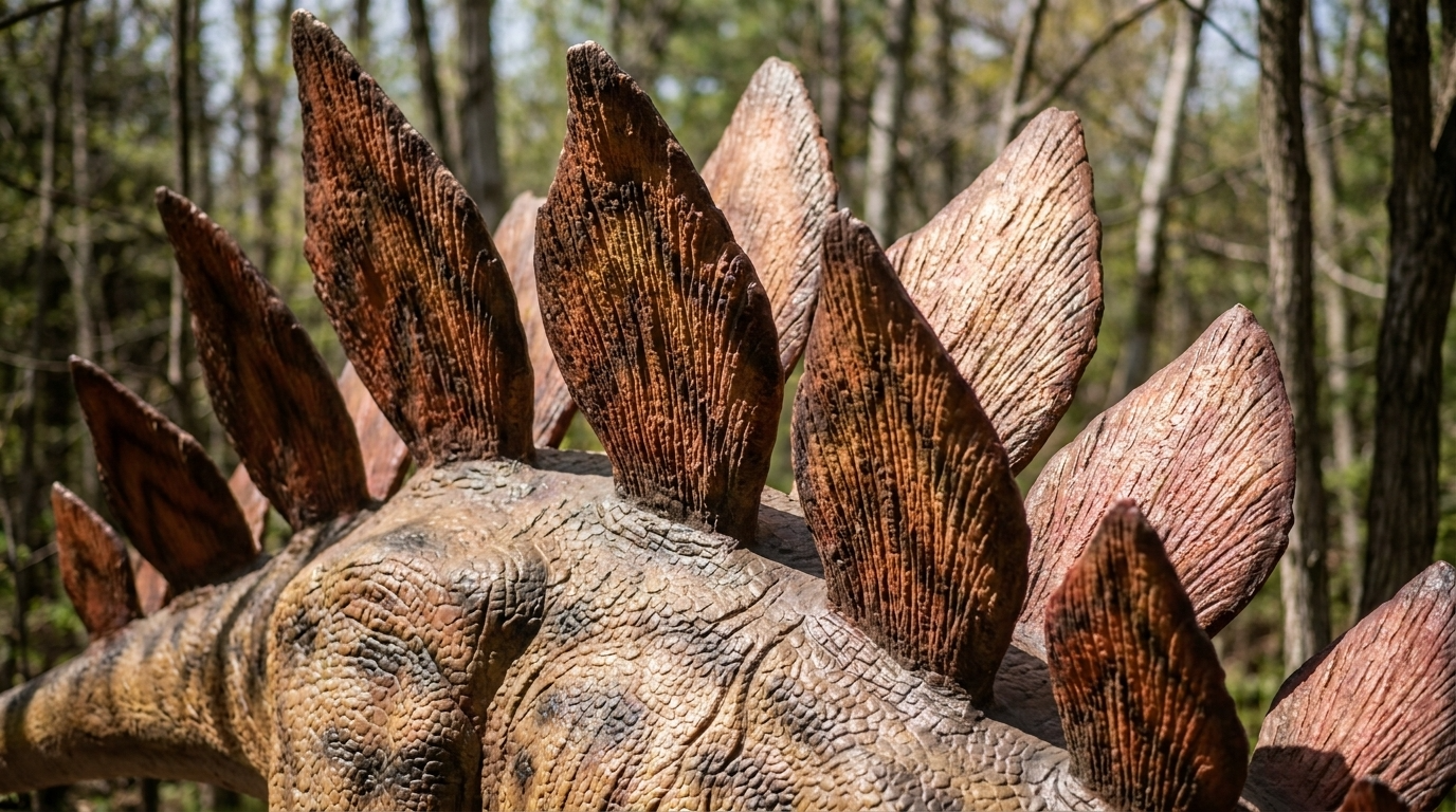 仿真剑龙背板特写-交错排列-体温调节器官科学复原