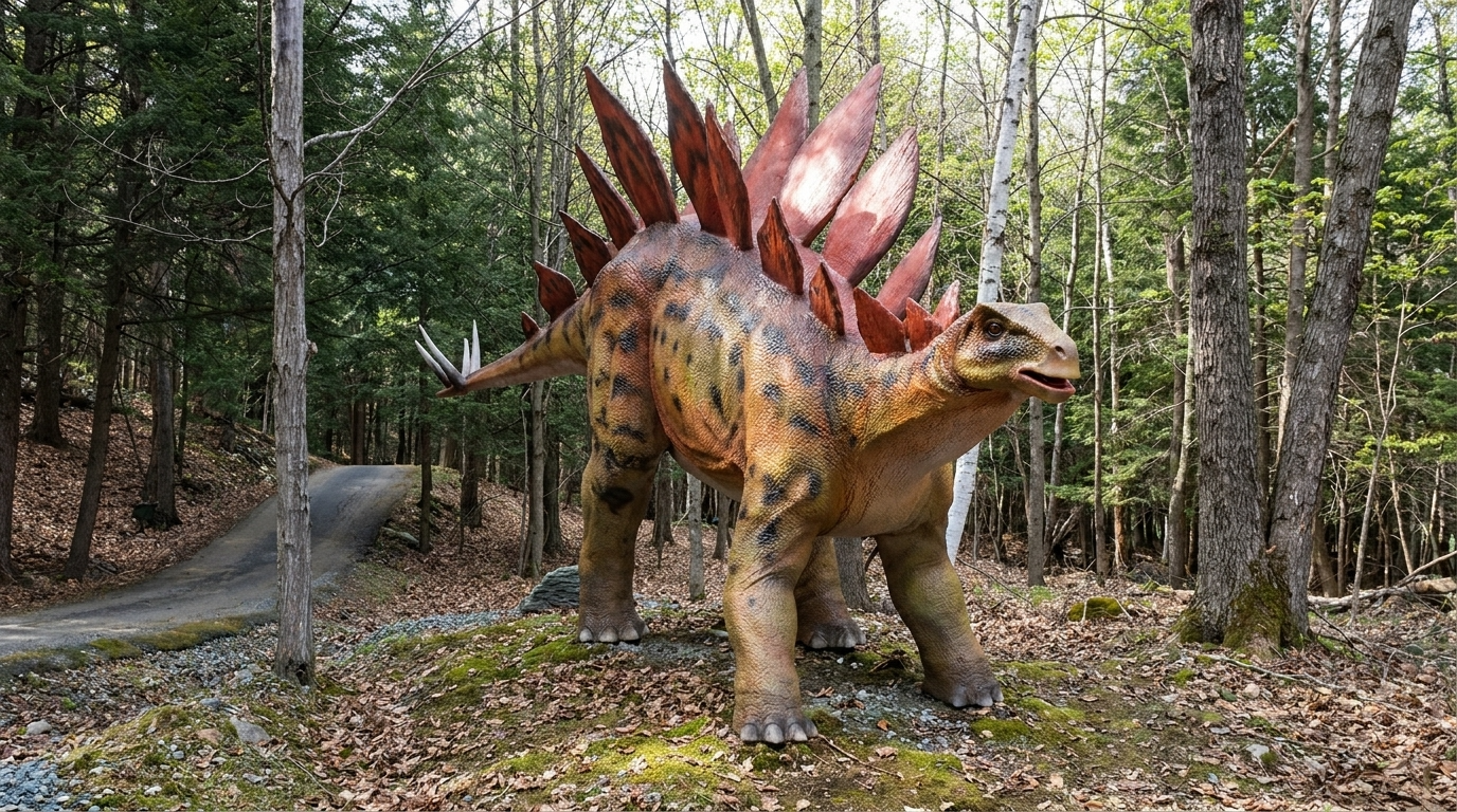 仿真剑龙全身展示-弓形背部-自贡仿真恐龙厂家