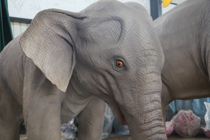 高仿真动态大象模型（户外耐候 / 智能互动款）