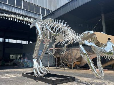 霸王龙金属骨架仿真恐龙骨架模型博物馆恐龙化石展陈_自贡汇龙堂 主题公园 汇龙堂